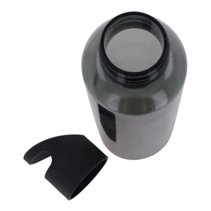 Transparente farbenfrohe RPET-Flasche mit geometrischem Griff, 600 ml farbe schwarz siebte Ansicht