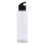 Transparente RPET-Flasche mit farbigem geometrischem Griff, 600 ml farbe schwarz-transparent