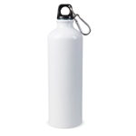 Spezielle Aluminiumflasche zur Sublimation mit Karabiner, 750 ml farbe weiß