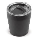 Doppelwandiger Edelstahlbecher, passt unter Kaffeemaschinen, 180 ml farbe schwarz