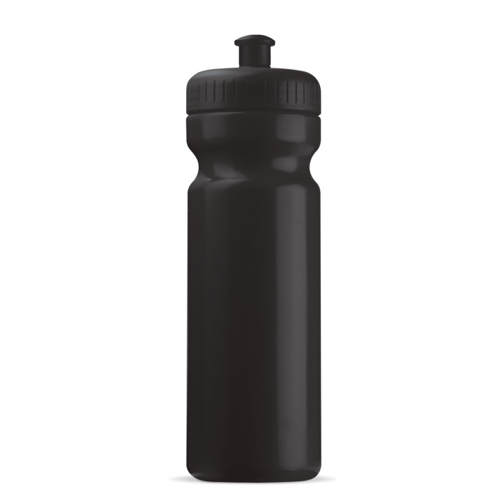 Kunststoff-Sportflasche frei von BPA, 100% auslaufsicher, 750 ml farbe schwarz