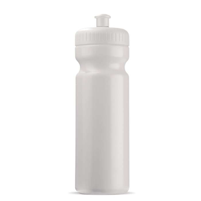 Sportflasche aus organischem Plastik, made in EU, 750 ml farbe weiß