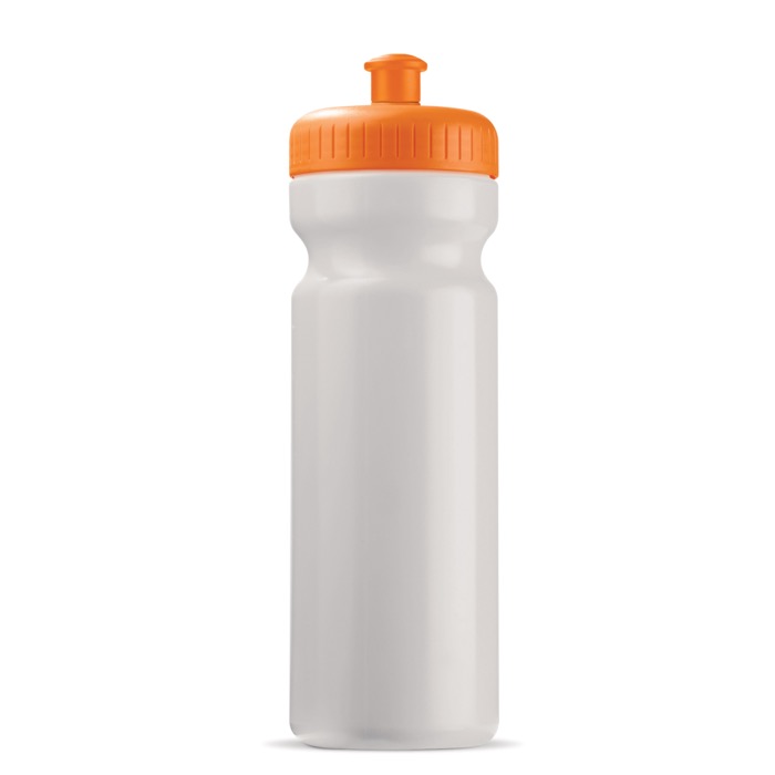 Sportflasche aus organischem Plastik, made in EU, 750 ml farbe orange