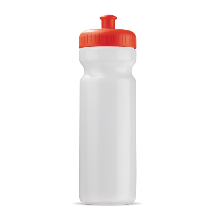 Sportflasche aus organischem Plastik, made in EU, 750 ml farbe rot-transparent