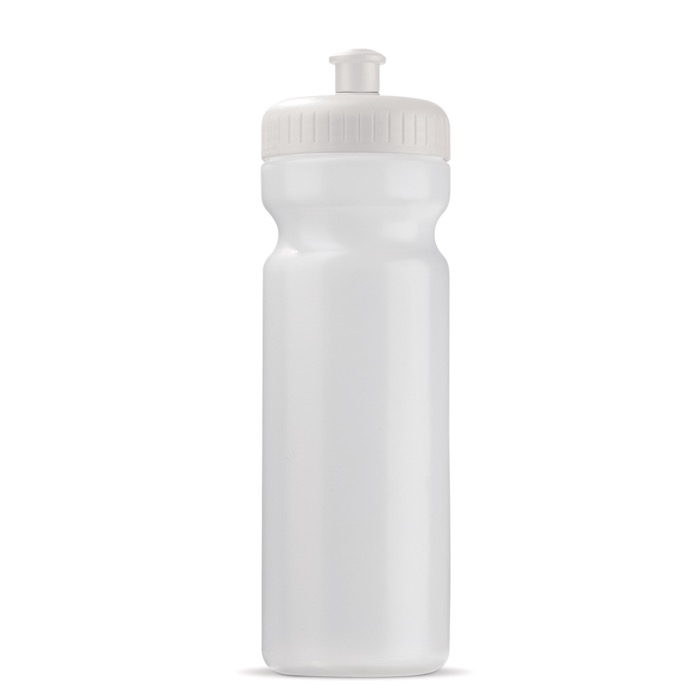 Sportflasche aus organischem Plastik, made in EU, 750 ml farbe weiß-transparent