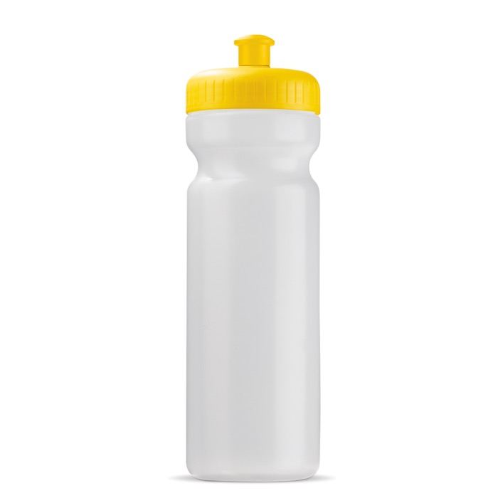 Sportflasche aus organischem Plastik, made in EU, 750 ml farbe gelb-transparent