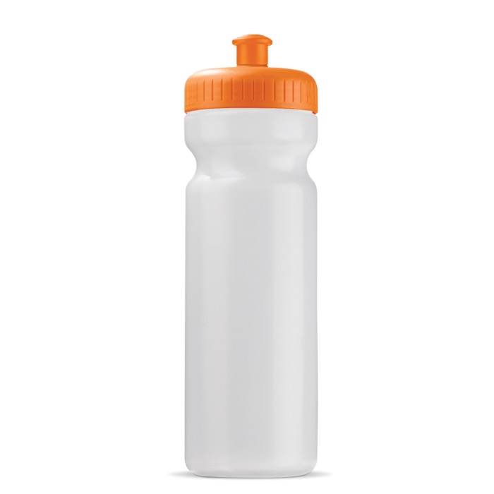 Sportflasche aus organischem Plastik, made in EU, 750 ml farbe orange-transparent