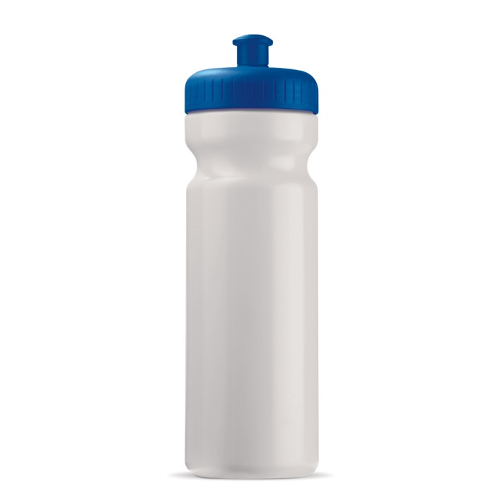 Sportflasche aus organischem Plastik, made in EU, 750 ml farbe weiß/blau