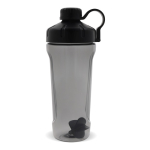 Proteinshaker aus Plastik mit elegantem schwarzem Deckel, 900 ml farbe schwarz