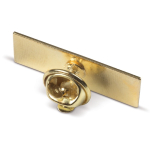 Rechteckiger goldenfarbener Metallpin bedrucken, 30 x 10 mm farbe gold dritte Ansicht