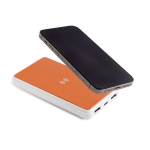 Externe kabellose Powerbank mit recyceltem Leder, 8.000 mAh