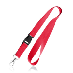 Polyester-Lanyard mit Metallkarabiner, 2 cm farbe rot