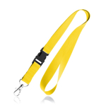 Polyester-Lanyard mit Metallkarabiner, 2 cm farbe gelb