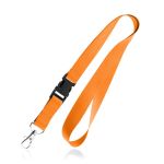 Polyester-Lanyard mit Metallkarabiner, 2 cm farbe orange