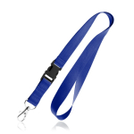 Polyester-Lanyard mit Metallkarabiner, 2 cm farbe marineblau