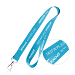 Lanyard für Firmen als Mitarbeitergeschenk bedrucken farbe hellblau