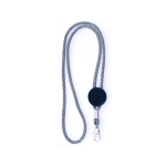 Verstellbares Lanyard in Röhrenform aus Polyester mit Karabiner, 3 cm farbe weiß