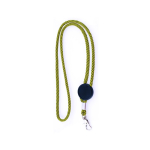 Verstellbares Lanyard in Röhrenform aus Polyester mit Karabiner, 3 cm farbe gelb