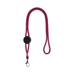 Verstellbares Lanyard in Röhrenform aus Polyester mit Karabiner, 3 cm farbe rosa