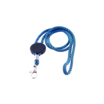 Verstellbares Lanyard in Röhrenform aus Polyester mit Karabiner, 3 cm farbe hellblau