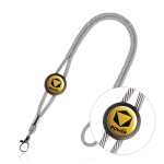 Verstellbares Lanyard in Röhrenform aus Polyester mit Karabiner, 3 cm