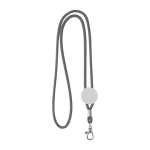 Modernes Lanyard in Röhrenform aus Polyester mit Karabiner, 3 cm farbe schwarz