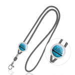 Modernes Lanyard in Röhrenform aus Polyester mit Karabiner, 3 cm farbe schwarz