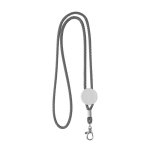 Modernes Lanyard in Röhrenform aus Polyester mit Karabiner, 3 cm farbe schwarz