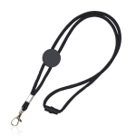 Verstellbares Lanyard aus Polyester mit Karabiner, 3 cm farbe schwarz