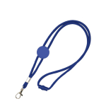 Verstellbares Lanyard aus Polyester mit Karabiner, 3 cm farbe köngisblau