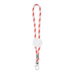 Langer Schlüsselanhänger im Lanyard-Stil, verstellbar mit Karabiner farbe rot