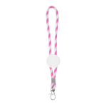 Langer Schlüsselanhänger im Lanyard-Stil, verstellbar mit Karabiner farbe rosa