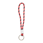 Verstellbares Lanyard mit Schlüsselring farbe neonrosa