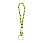 Verstellbares Lanyard mit Schlüsselring farbe neongrün