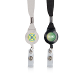 Polyester-Lanyard mit ausziehbarem Kartenhalter