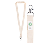 Klassisches Lanyard in Naturfarbe aus Bio-Baumwolle, 2 cm breit