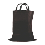 Faltbare Non-Woven-Tasche mit Klettverschluss, 80 g/m2 farbe schwarz