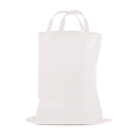 Faltbare Non-Woven-Tasche mit Klettverschluss, 80 g/m2 farbe weiß