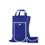 Faltbare Non-Woven-Tasche mit Klettverschluss, 80 g/m2 farbe marineblau