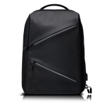 Diebstahlsicherer Rucksack aus Polyester mit Reflektoren für PC, 15,6” farbe schwarz