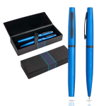 Kugelschreiber- und Rollerball-Set mit Geschenkbox, blaue Tinte farbe köngisblau