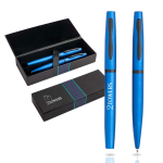 Kugelschreiber- und Rollerball-Set mit Geschenkbox, blaue Tinte farbe köngisblau