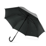 Automatik-Regenschirm aus Polyester 190T mit silbernem Material, Ø 102 farbe schwarz