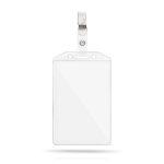 Ausweishalter, ideal zum Befestigen in Tasche, 7,5 x 12 cm farbe transparent