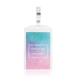 Ausweishalter, ideal zum Befestigen in Tasche, 7,5 x 12 cm farbe transparent