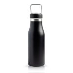 Thermoflasche mit Fach am Deckel und Tragegriff, 510 ml farbe schwarz