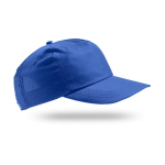 Basecap aus recyceltem Polyester mit gebogenem Visier, 125 g/m² farbe köngisblau