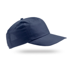 Basecap aus recyceltem Polyester mit gebogenem Visier, 125 g/m² farbe marineblau