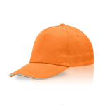 Cap aus gekämmter Baumwolle mit farbigem Schirmdetail, 255 g/m² farbe orange