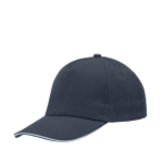 Cap aus gekämmter Baumwolle mit farbigem Schirmdetail, 255 g/m² farbe marineblau